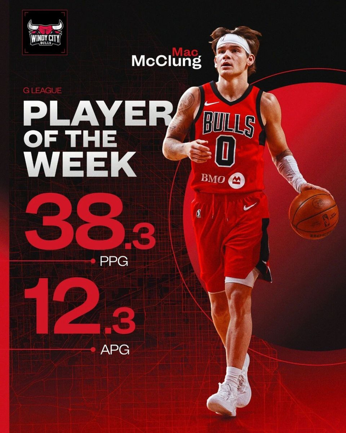 发展联盟场均38.3分却难获NBA认可，麦克朗正负值