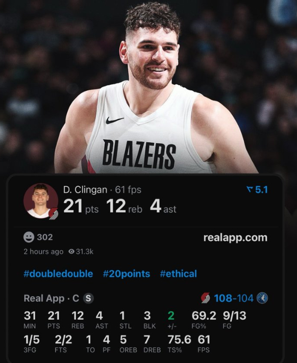 克林根完胜戈贝尔开拓者登顶西部第八