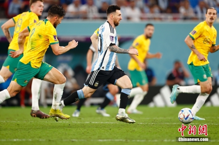 梅西破门助阿根廷2-1胜澳晋级八强