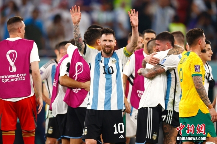 梅西破门助阿根廷2-1胜澳晋级八强